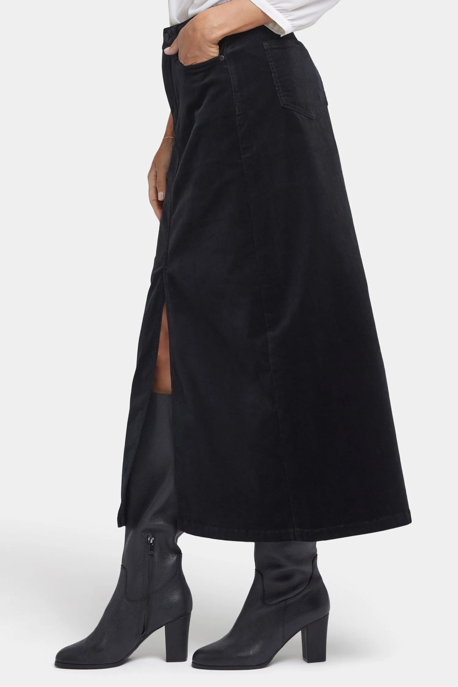 High Rise Long Skirt - Black sold by NYDJ product image thumbnail 3