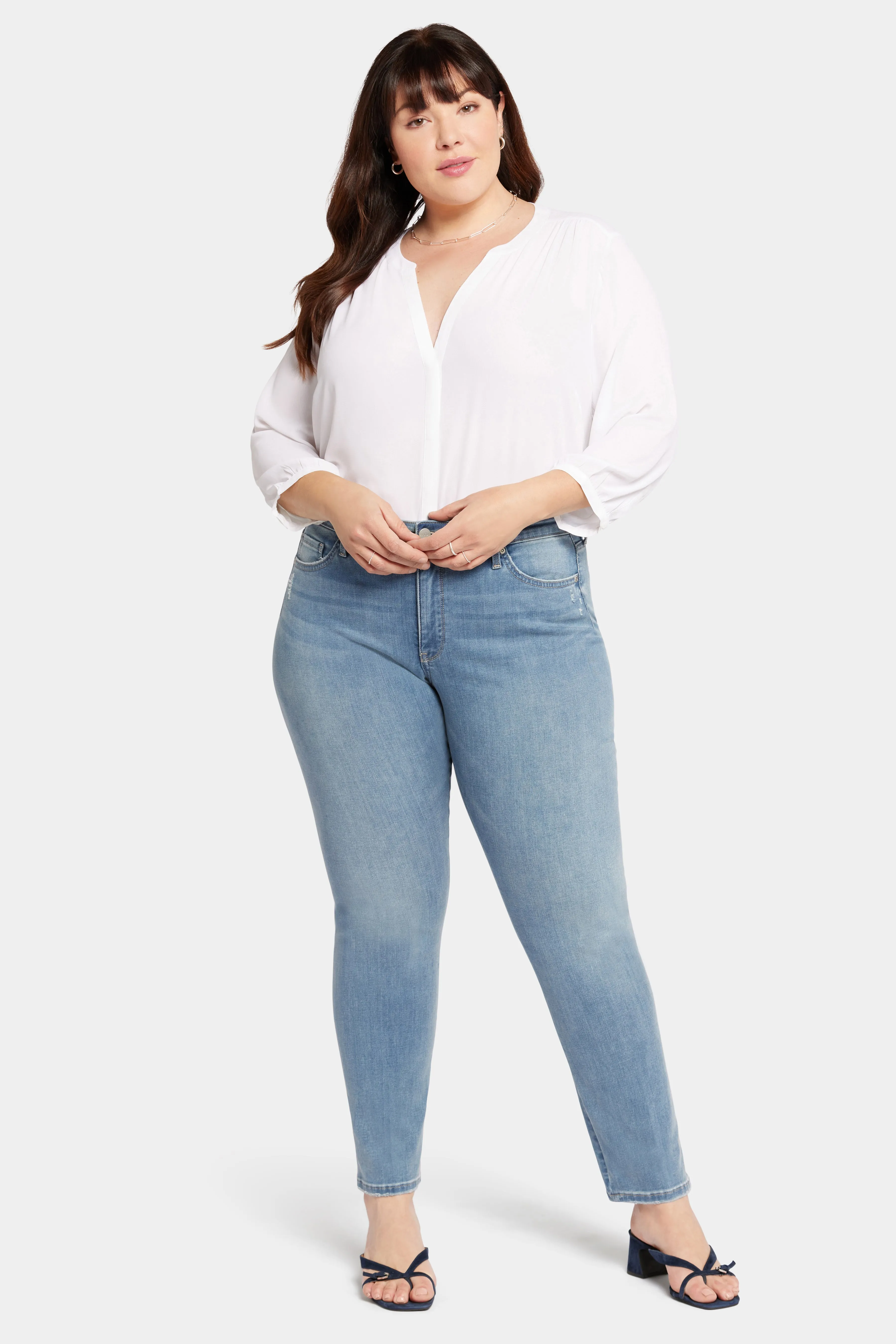 Le Silhouette Sheri Slim Jeans In Plus Size - Angel sold by NYDJ product image thumbnail 4
