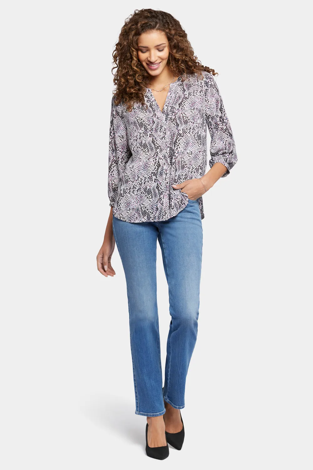 Pintuck Blouse - Vandalia sold by NYDJ product image thumbnail 5