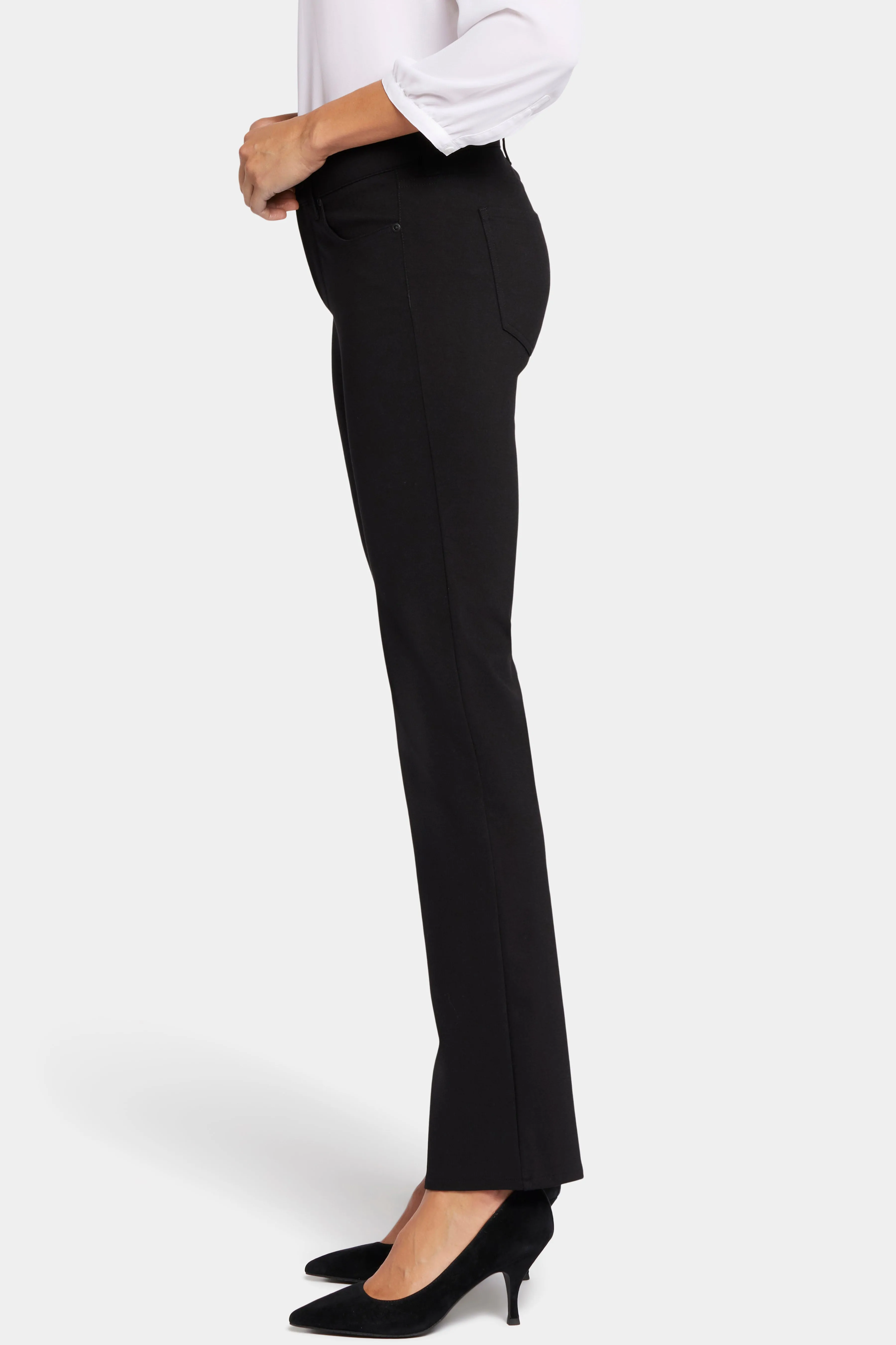 Marilyn Straight Pants In Petite - Black sold by NYDJ product image thumbnail 3