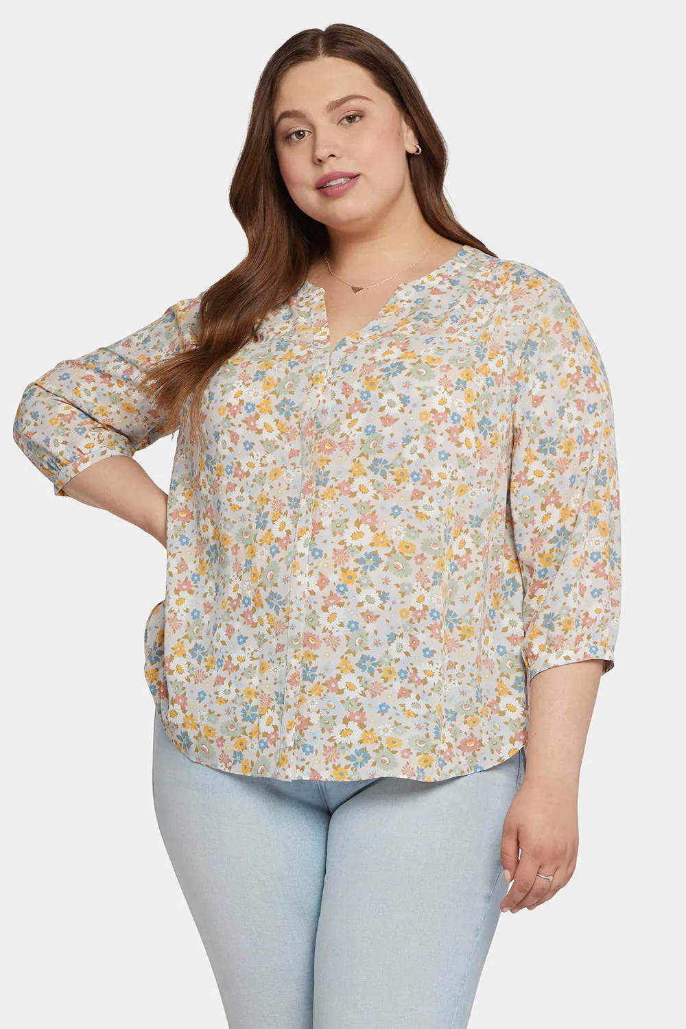 Pintuck Blouse In Plus Size - Angelonia sold by NYDJ product image thumbnail 4