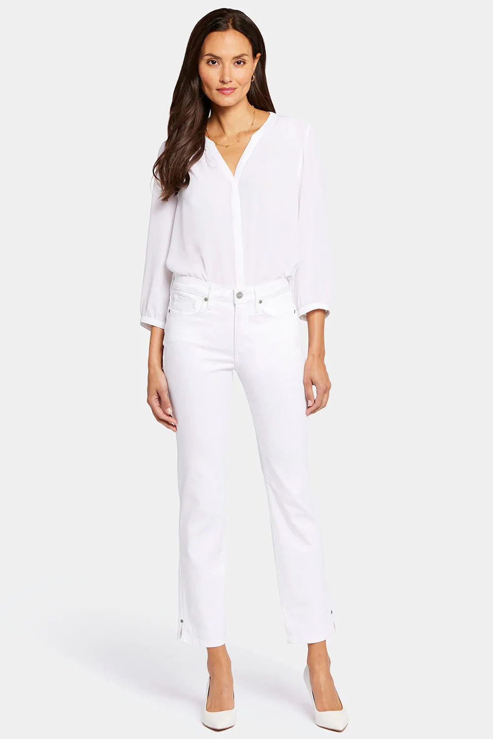 Sheri Slim Ankle Jeans - Optic White sold by NYDJ