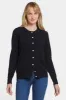 Cashmere Crewneck Cardigan - Black sold by NYDJ