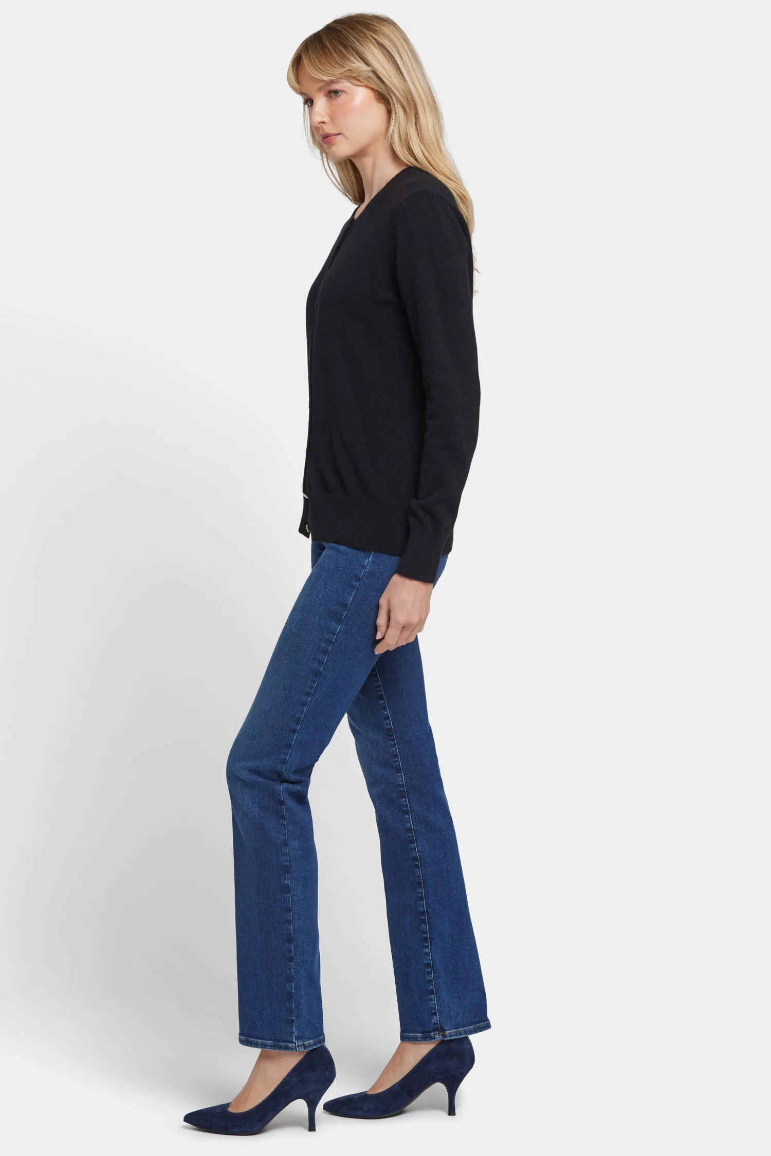 Cashmere Crewneck Cardigan - Black sold by NYDJ product image thumbnail 3