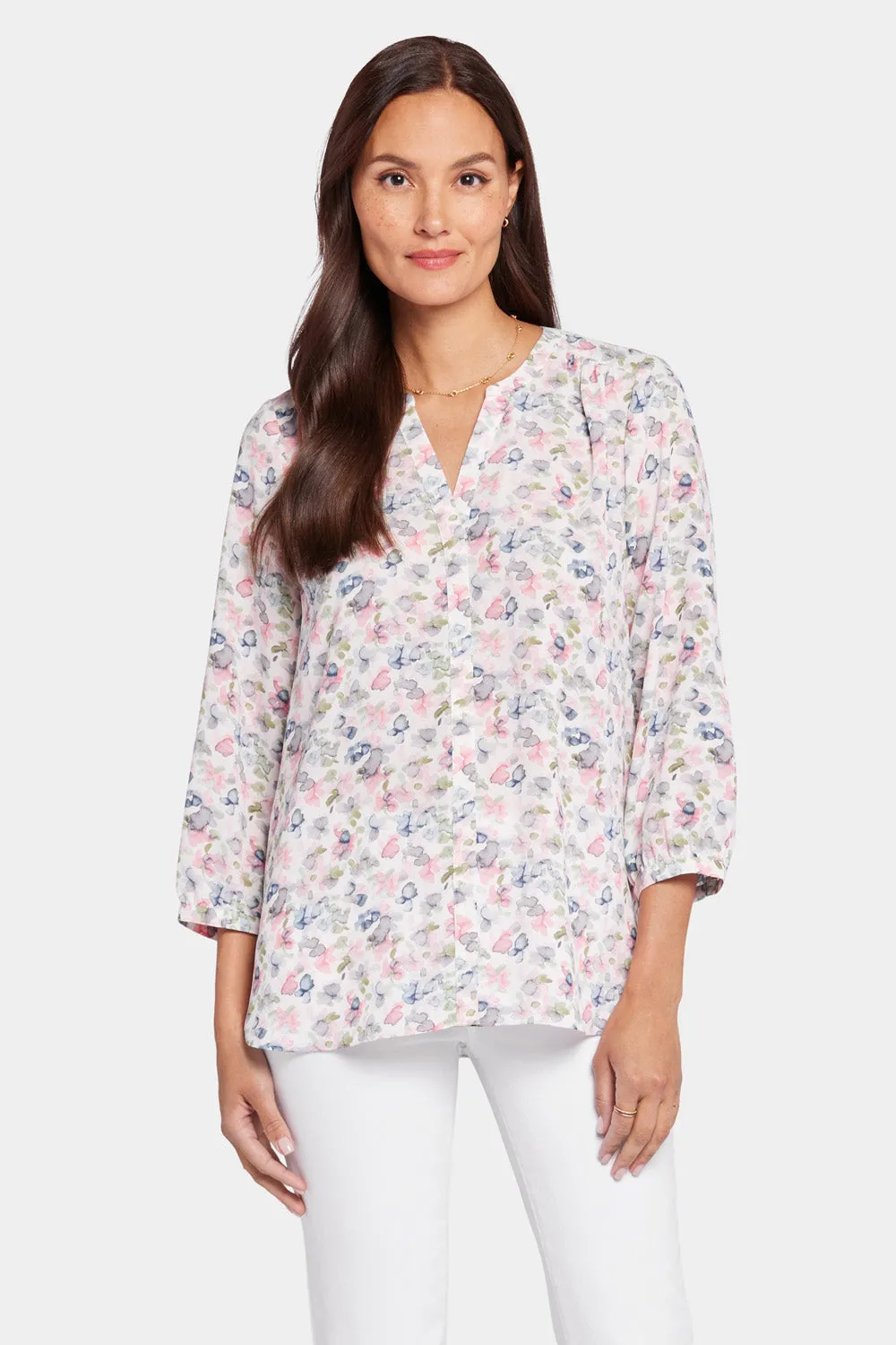 Pintuck Blouse - Rosebuds sold by NYDJ product image thumbnail 4
