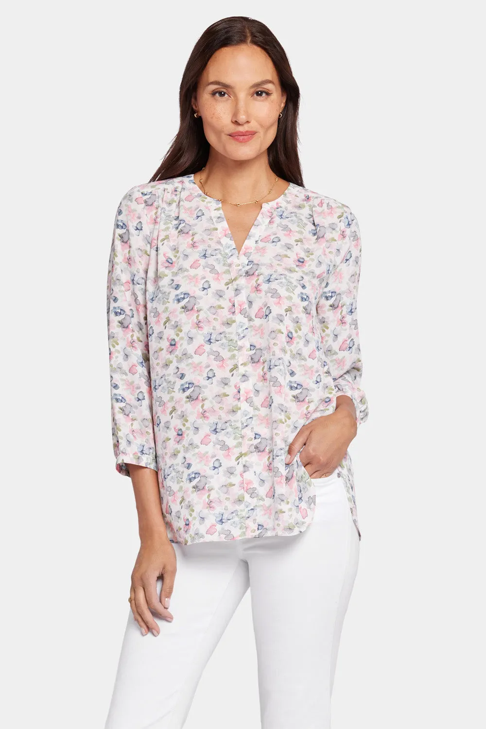 Pintuck Blouse - Rosebuds sold by NYDJ
