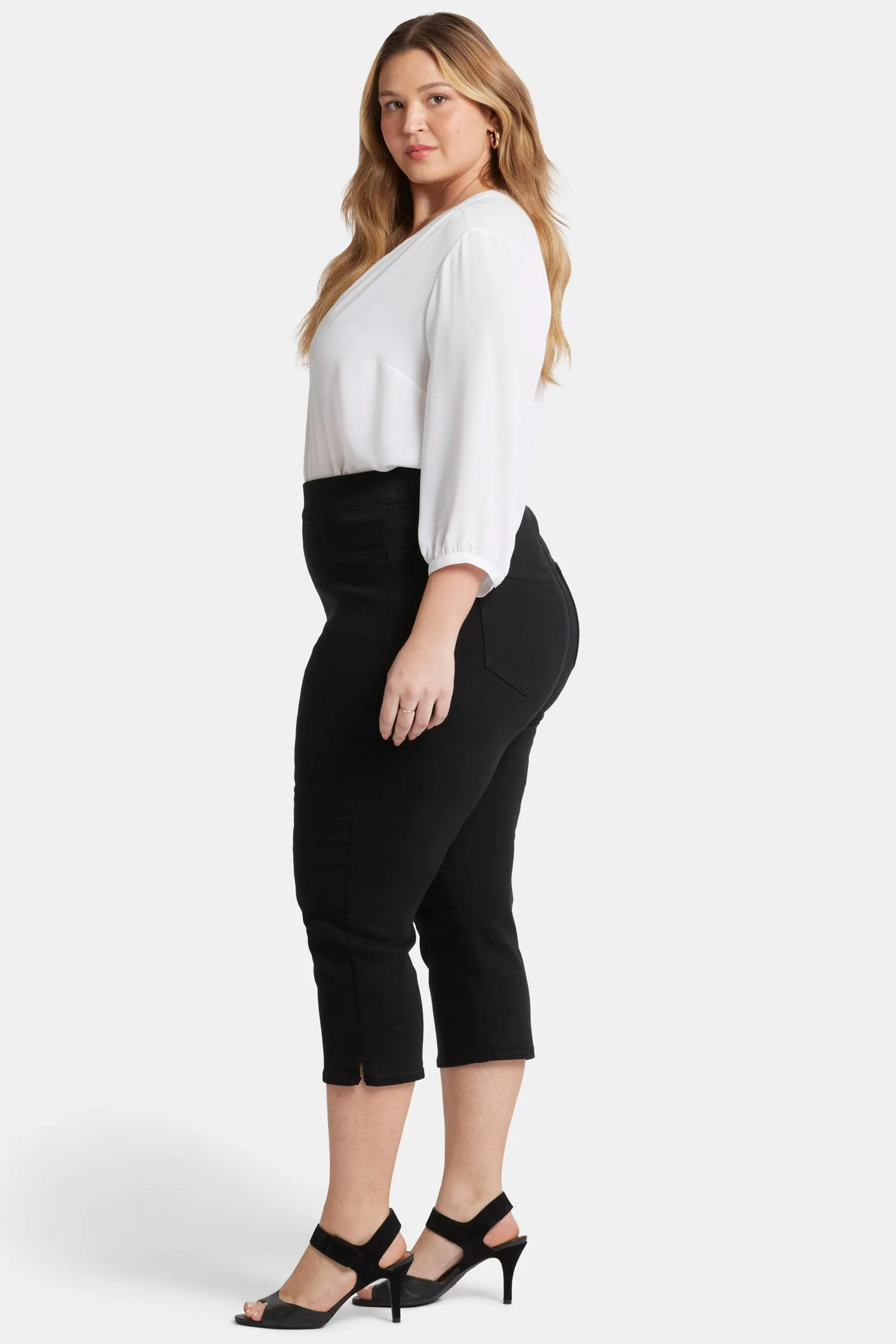 Dakota Crop Pull-On Jeans In Plus Size - Overdye Black sold by NYDJ product image thumbnail 5