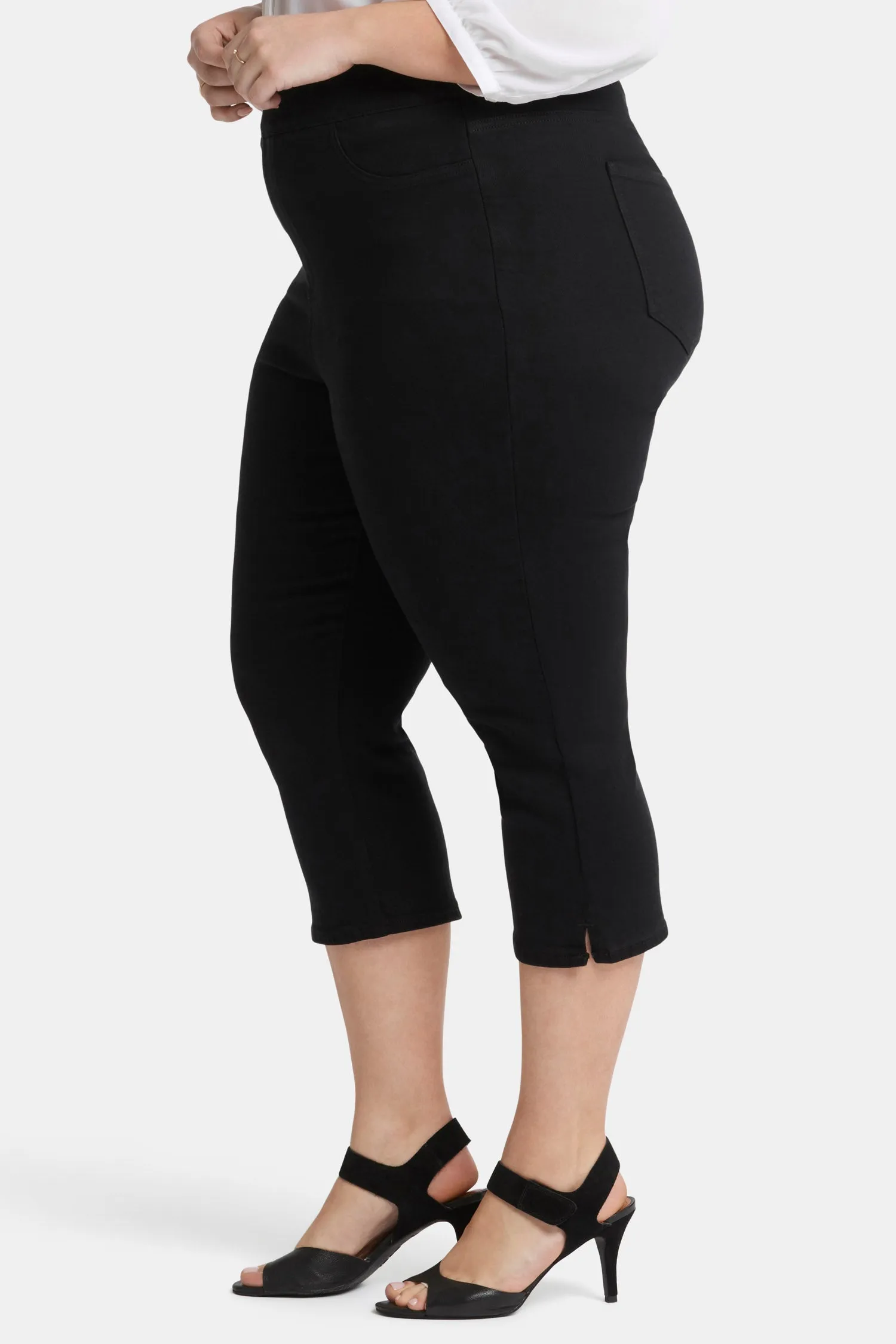 Dakota Crop Pull-On Jeans In Plus Size - Overdye Black sold by NYDJ product image thumbnail 3