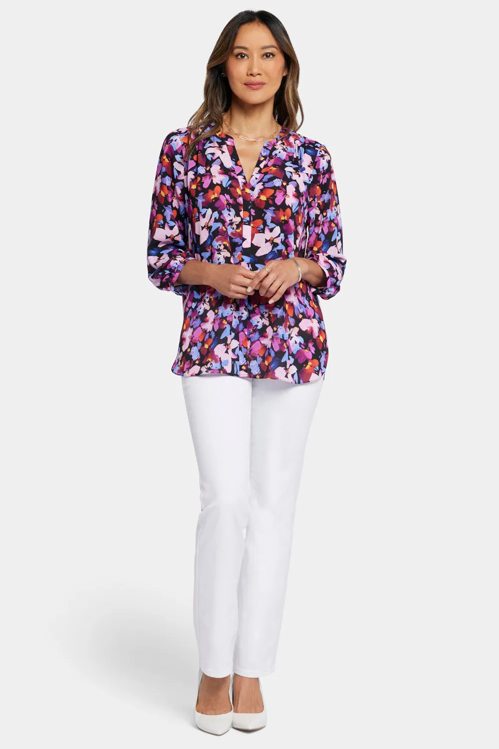 Pintuck Blouse - Hot Springs sold by NYDJ product image thumbnail 5