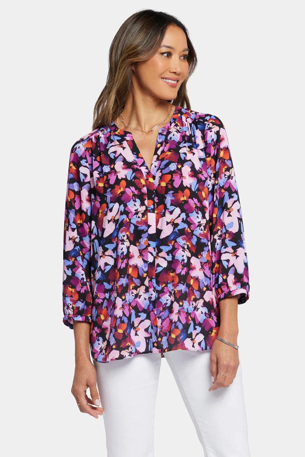 Pintuck Blouse - Hot Springs sold by NYDJ product image thumbnail 4