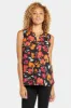 Sleeveless Pintuck Blouse - Tropical Waves sold by NYDJ