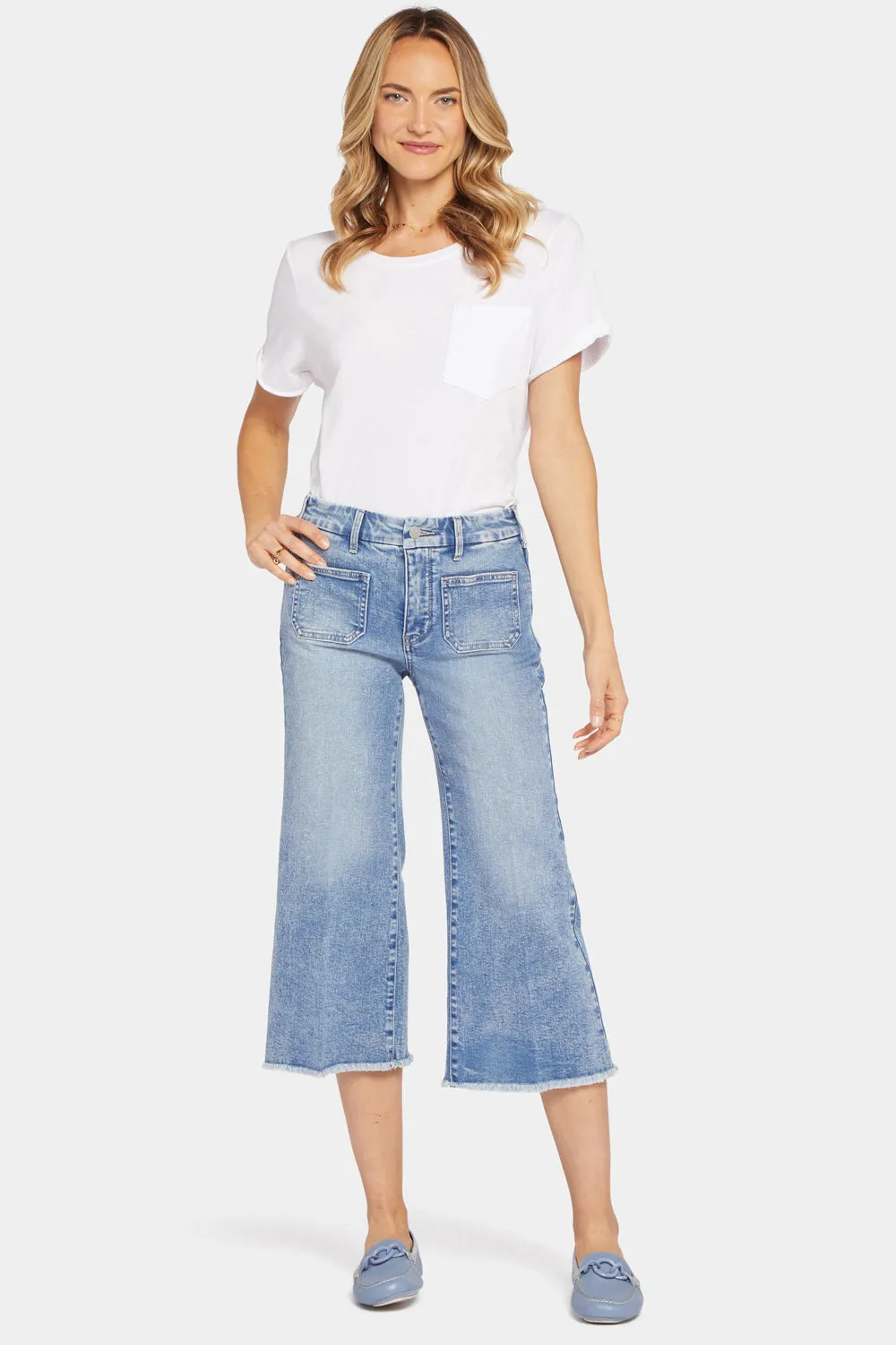 Patchie Wide Leg Capri Jeans - Quinta sold by NYDJ product image thumbnail 4