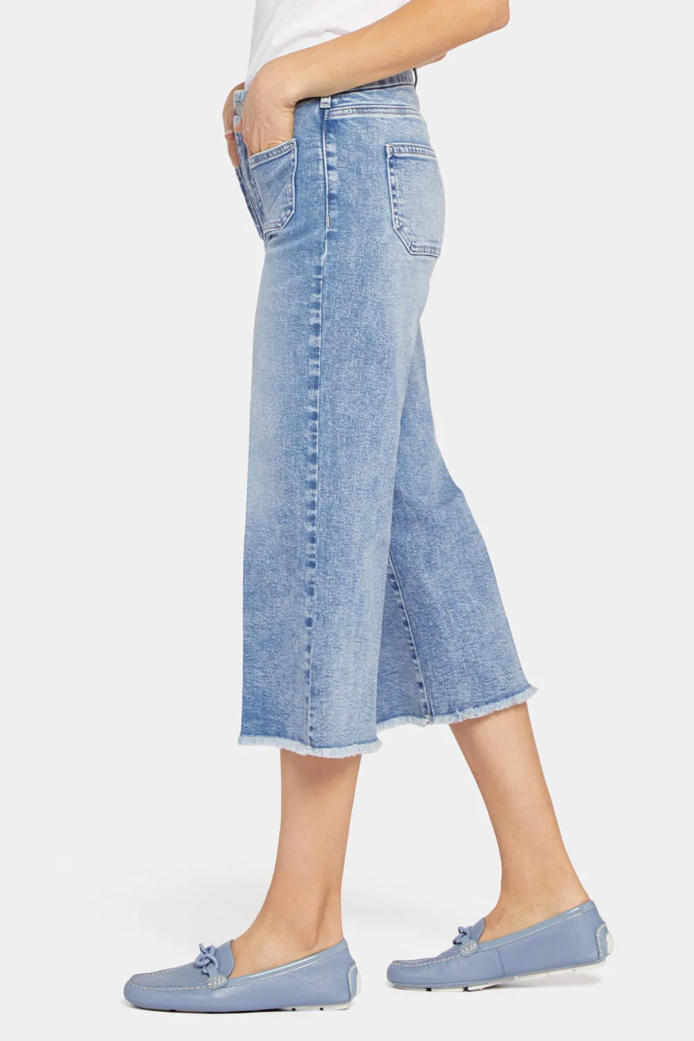 Patchie Wide Leg Capri Jeans - Quinta sold by NYDJ product image thumbnail 3