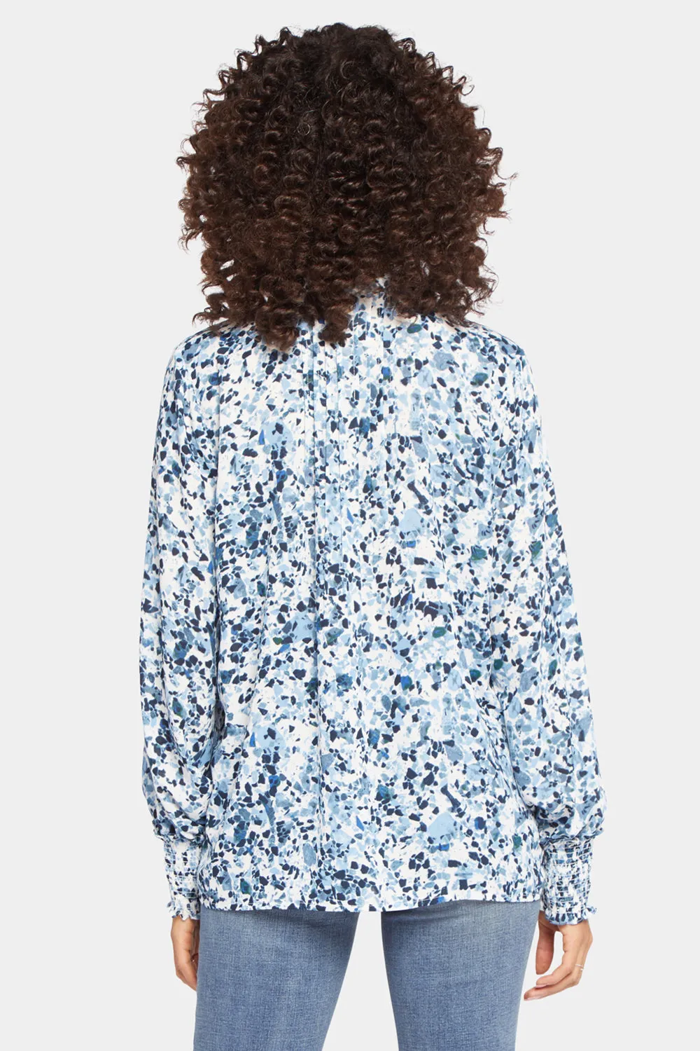 Pleated Peasant Blouse - Blue Canyon sold by NYDJ product image thumbnail 2