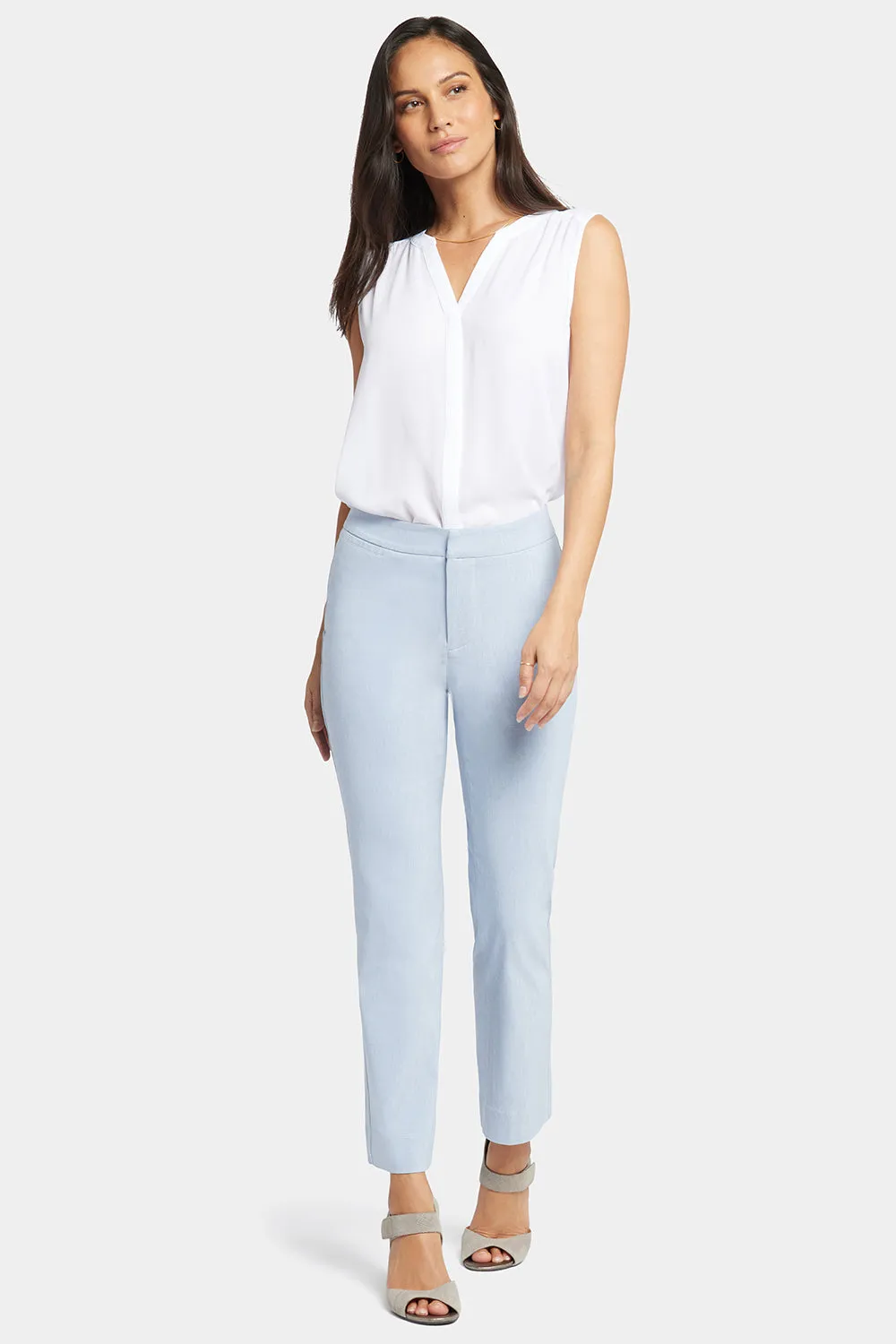 Slim Trouser Ankle Pants - Light Blue Heather sold by NYDJ