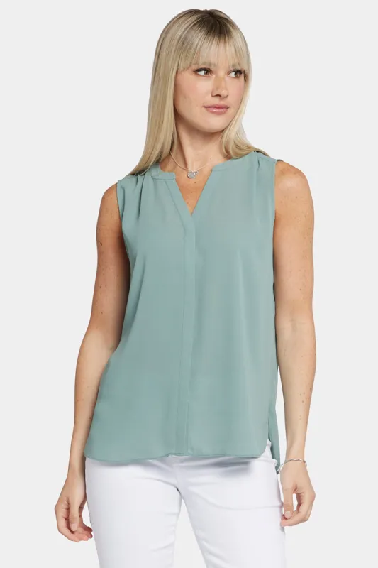 Sleeveless Pintuck Blouse  - Lily Pad sold by NYDJ