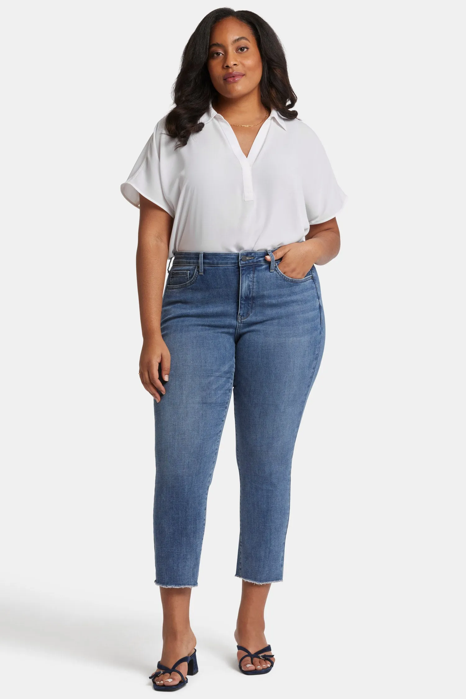 Sheri Slim Ankle Jeans In Plus Size - Rockie sold by NYDJ