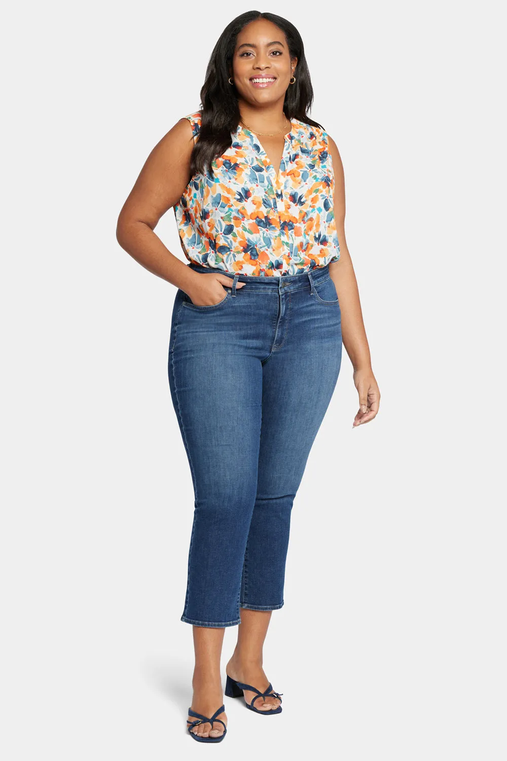 Marilyn Straight Ankle Jeans In Plus Size - Dimension sold by NYDJ product image thumbnail 4