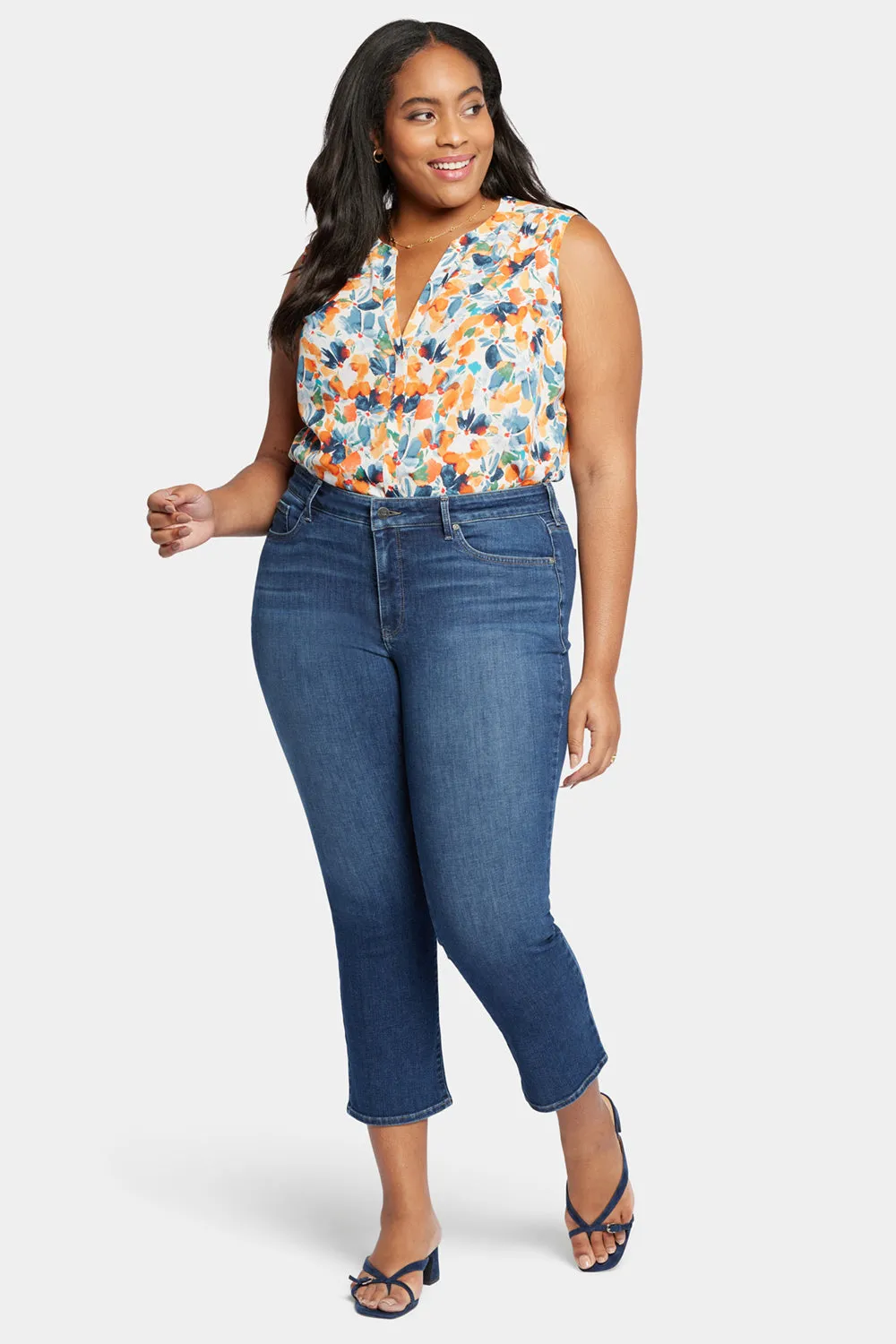 Marilyn Straight Ankle Jeans In Plus Size - Dimension sold by NYDJ