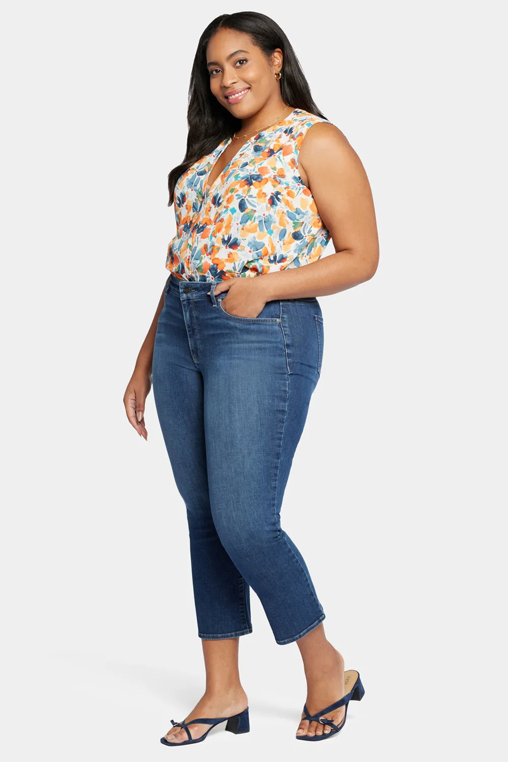 Marilyn Straight Ankle Jeans In Plus Size - Dimension sold by NYDJ product image thumbnail 5