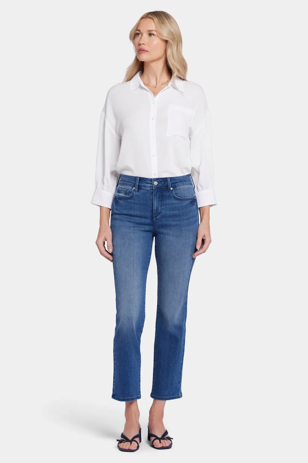 Marilyn Straight Ankle Jeans - Blue Island sold by NYDJ product image thumbnail 4