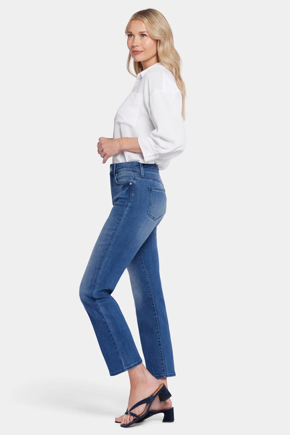 Marilyn Straight Ankle Jeans - Blue Island sold by NYDJ product image thumbnail 5