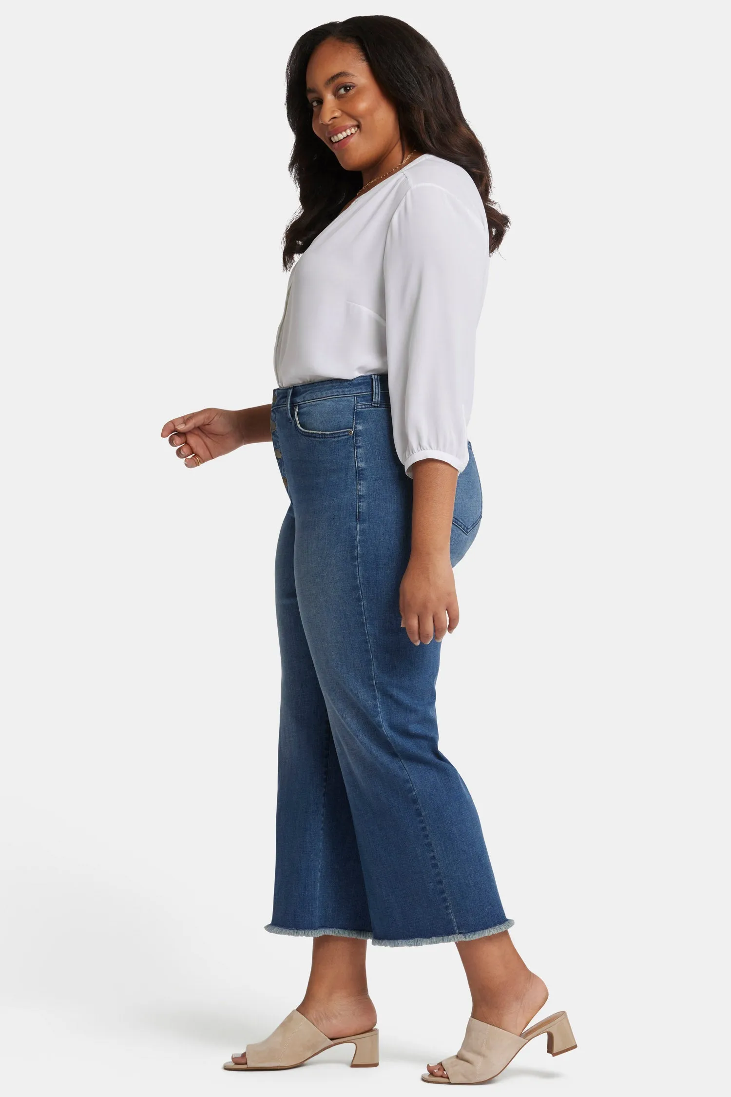 Teresa Wide Leg Ankle Jeans In Plus Size - Mission Blue sold by NYDJ product image thumbnail 5