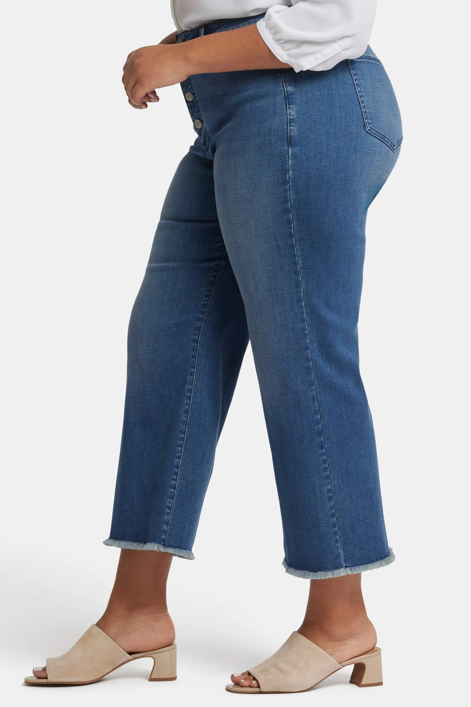 Teresa Wide Leg Ankle Jeans In Plus Size - Mission Blue sold by NYDJ product image thumbnail 3