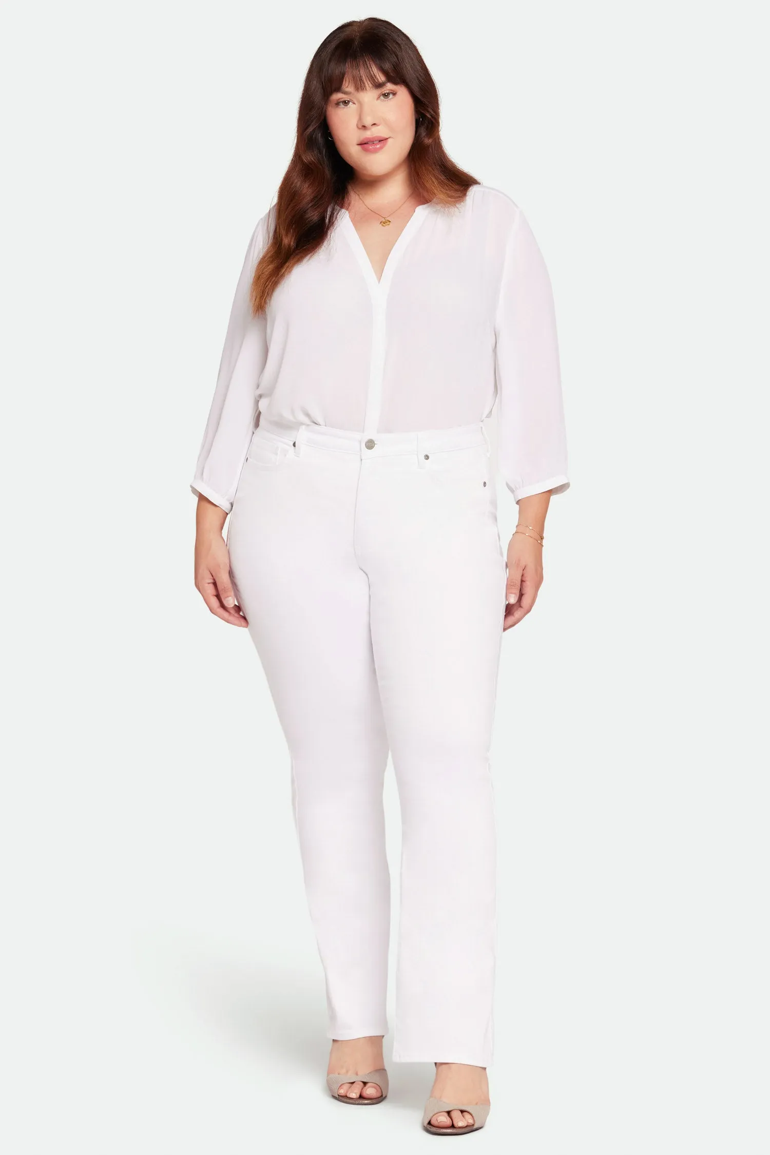 Barbara Bootcut Jeans In Plus Size - Optic White sold by NYDJ