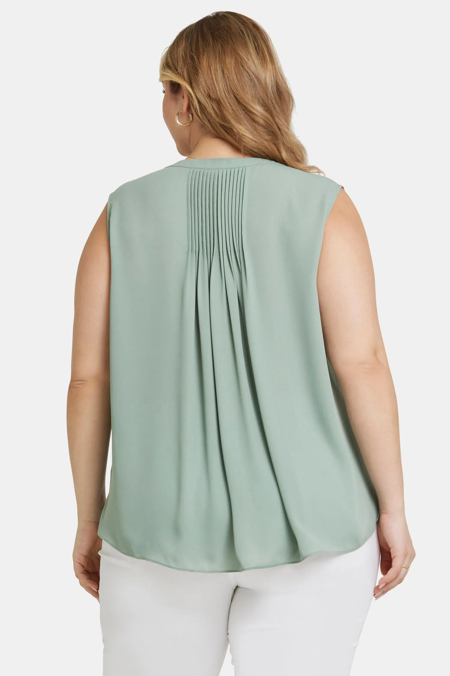 Sleeveless Pintuck Blouse In Plus Size - Lily Pad sold by NYDJ product image thumbnail 2