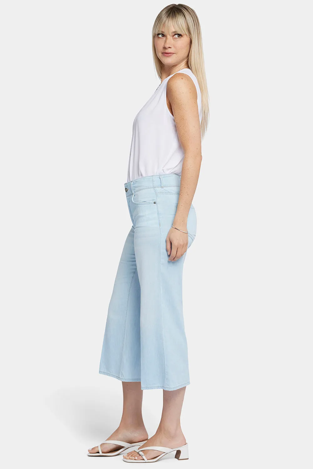 Brigitte Wide Leg Capri Jeans - Oceanfront sold by NYDJ product image thumbnail 5