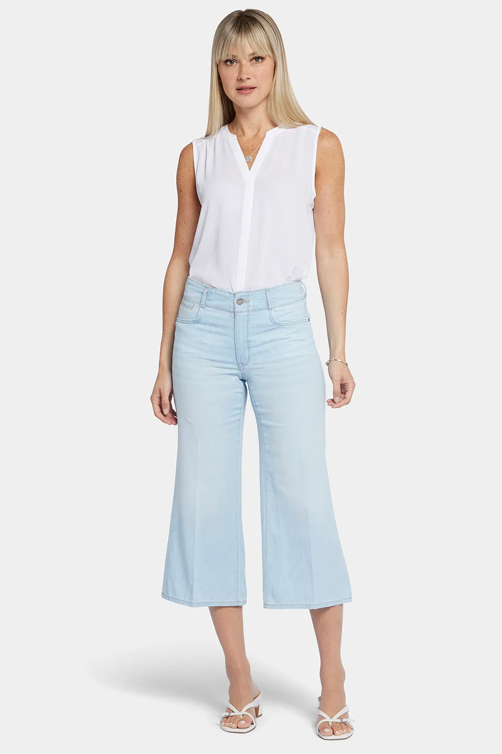 Brigitte Wide Leg Capri Jeans - Oceanfront sold by NYDJ product image thumbnail 4
