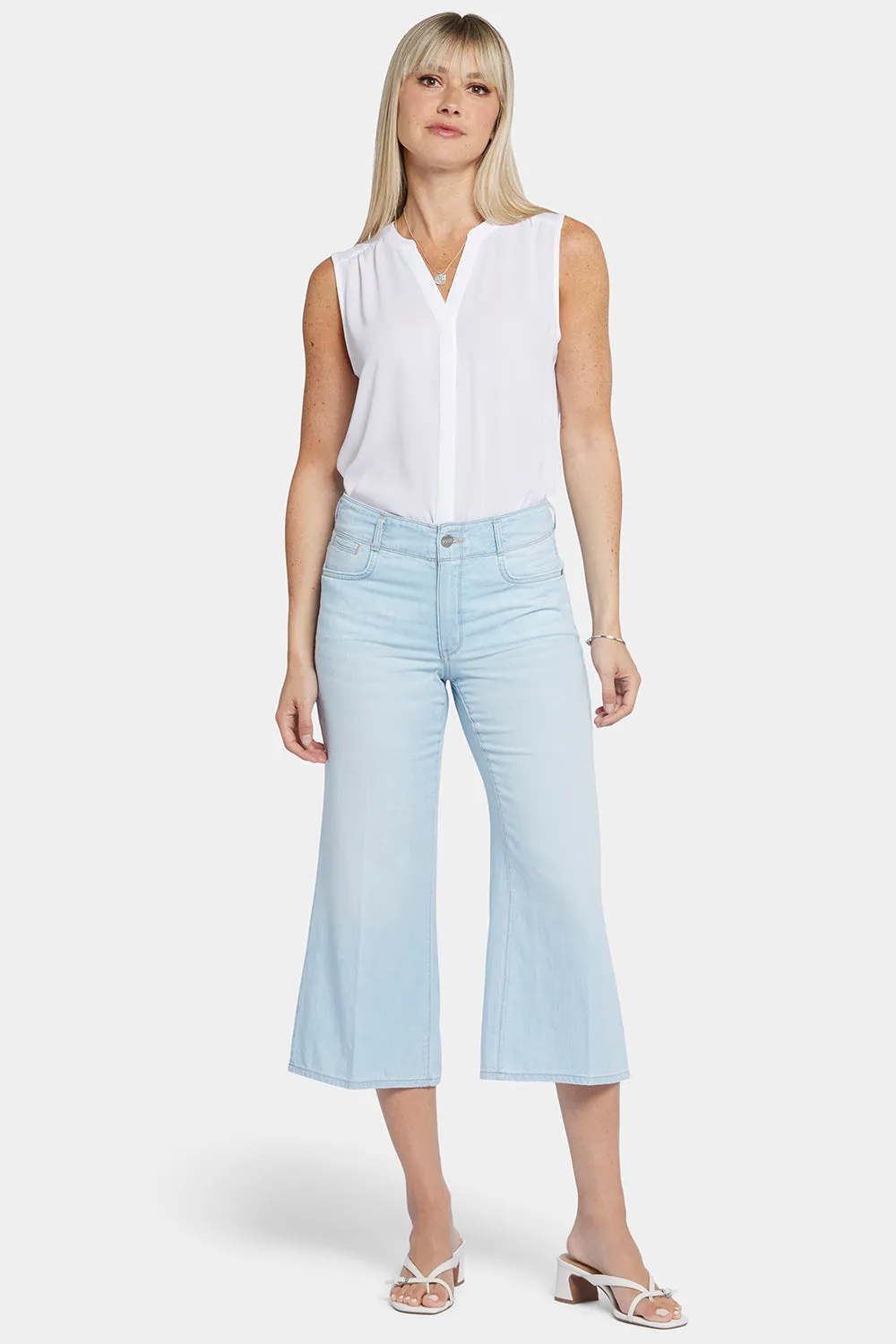 Brigitte Wide Leg Capri Jeans - Oceanfront sold by NYDJ