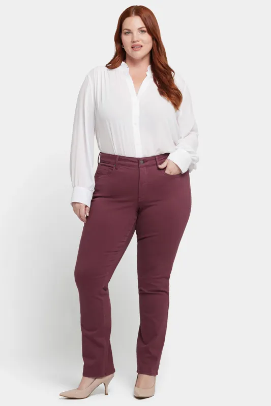 Marilyn Straight Jeans In Plus Size - Dark Cherry sold by NYDJ