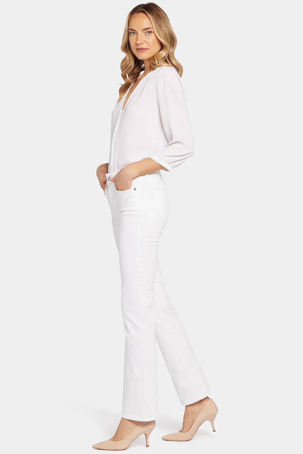 Marilyn Straight Jeans In Tall - Optic White sold by NYDJ product image thumbnail 5