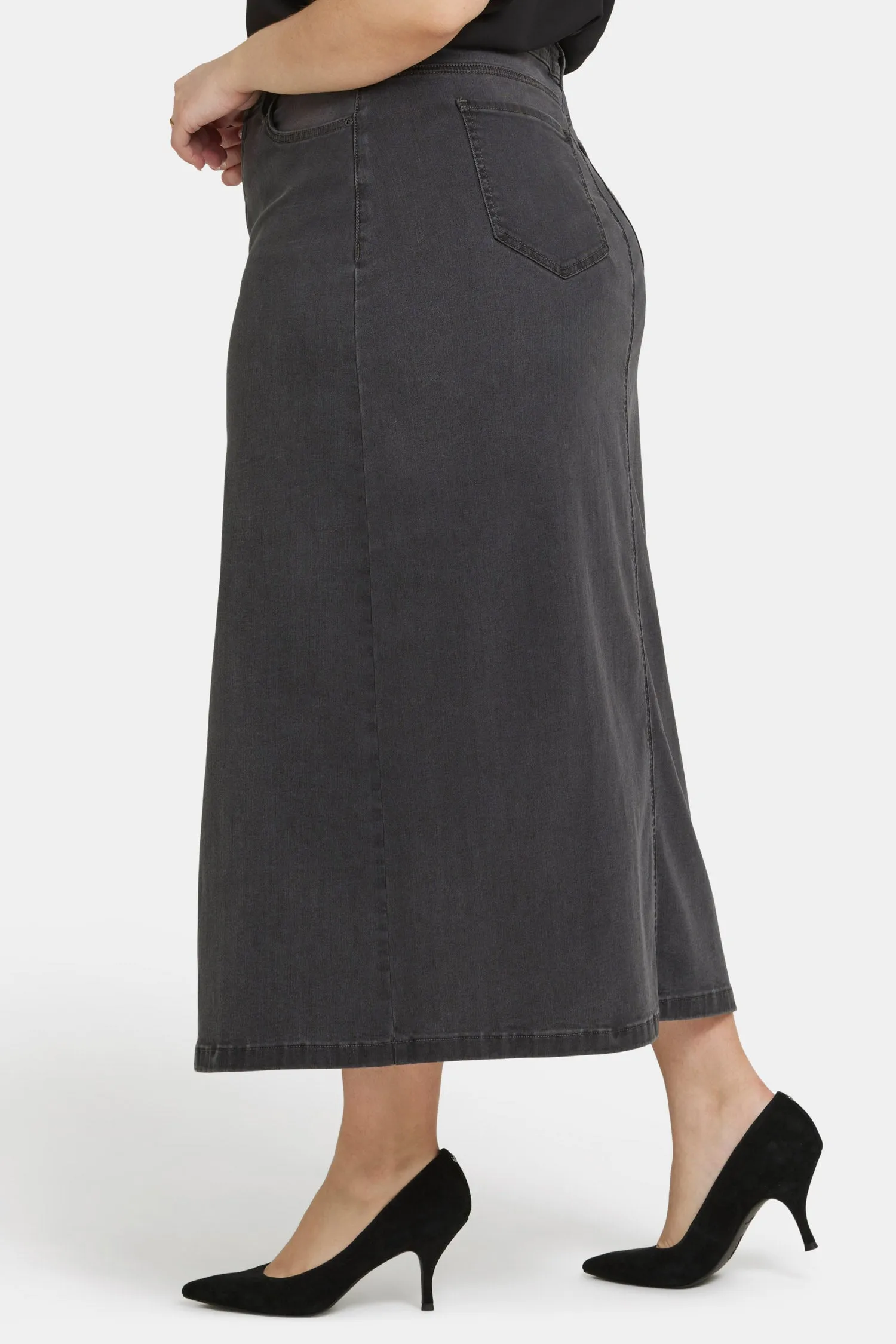High Rise Long Skirt In Plus Size - Cloud Stone sold by NYDJ product image thumbnail 3