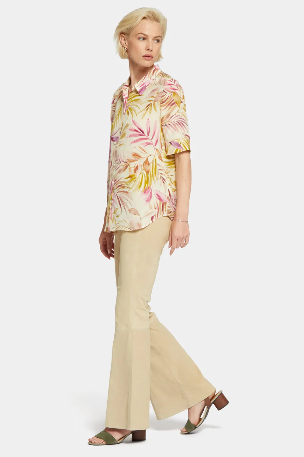 Riley Silk Elbow Sleeved Blouse - Angelic Palm sold by NYDJ product image thumbnail 3