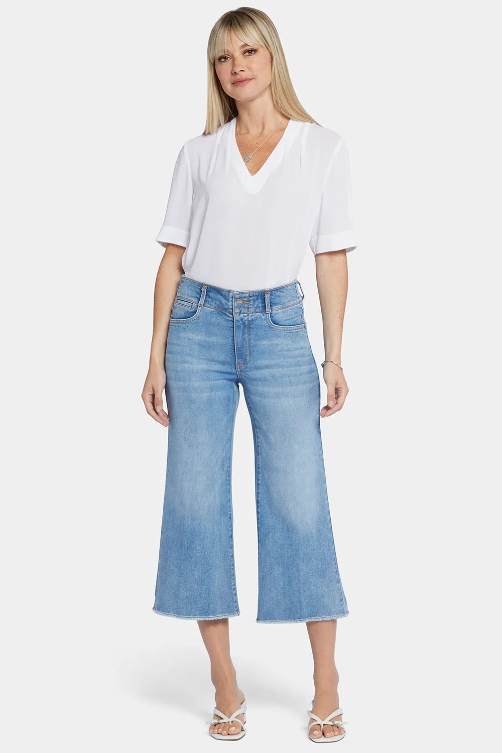 Brigitte Wide Leg Capri Jeans - Corfu sold by NYDJ