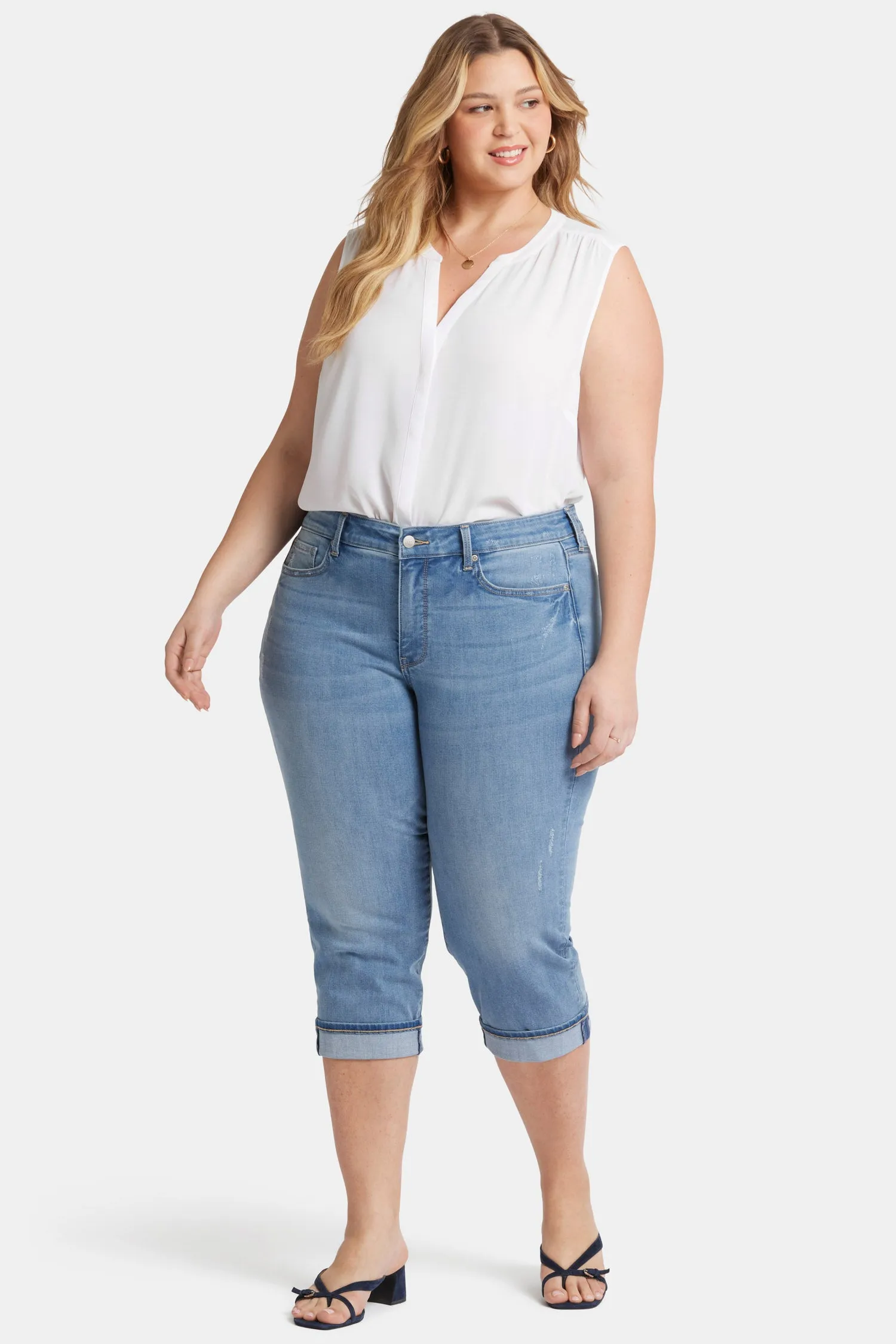 Marilyn Straight Crop Jeans In Plus Size - Lakefront sold by NYDJ product image thumbnail 4