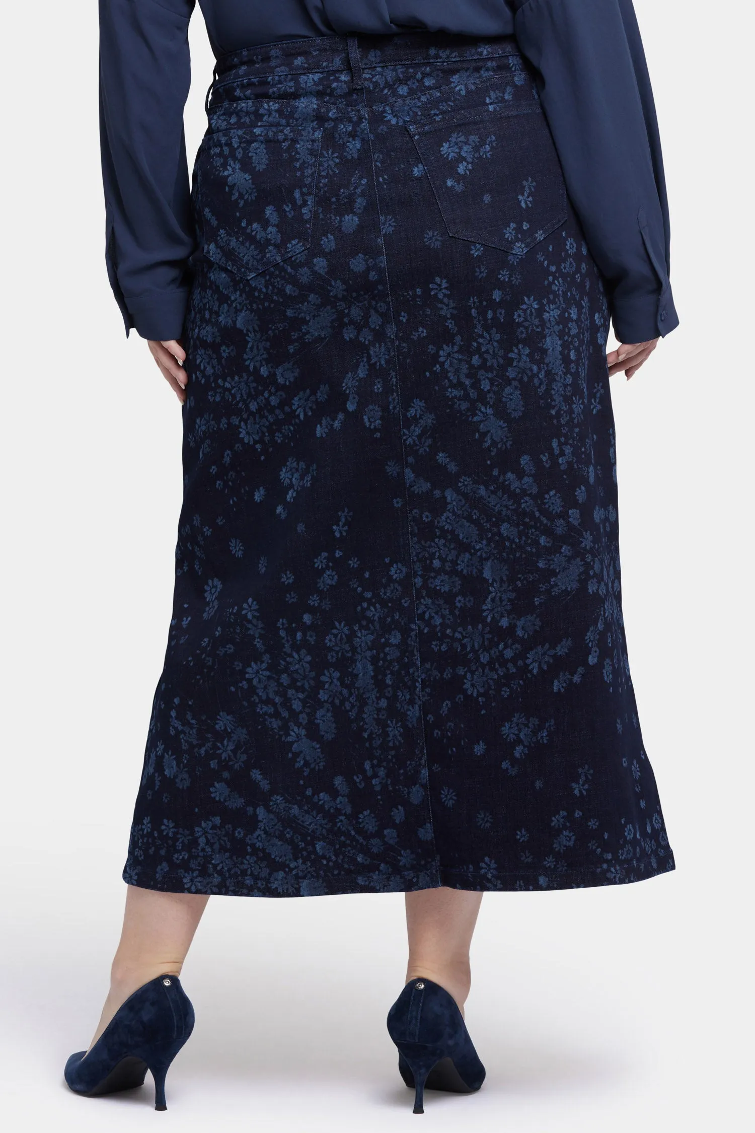 High Rise Long Skirt In Plus Size - Dark Indigo Salome sold by NYDJ product image thumbnail 2