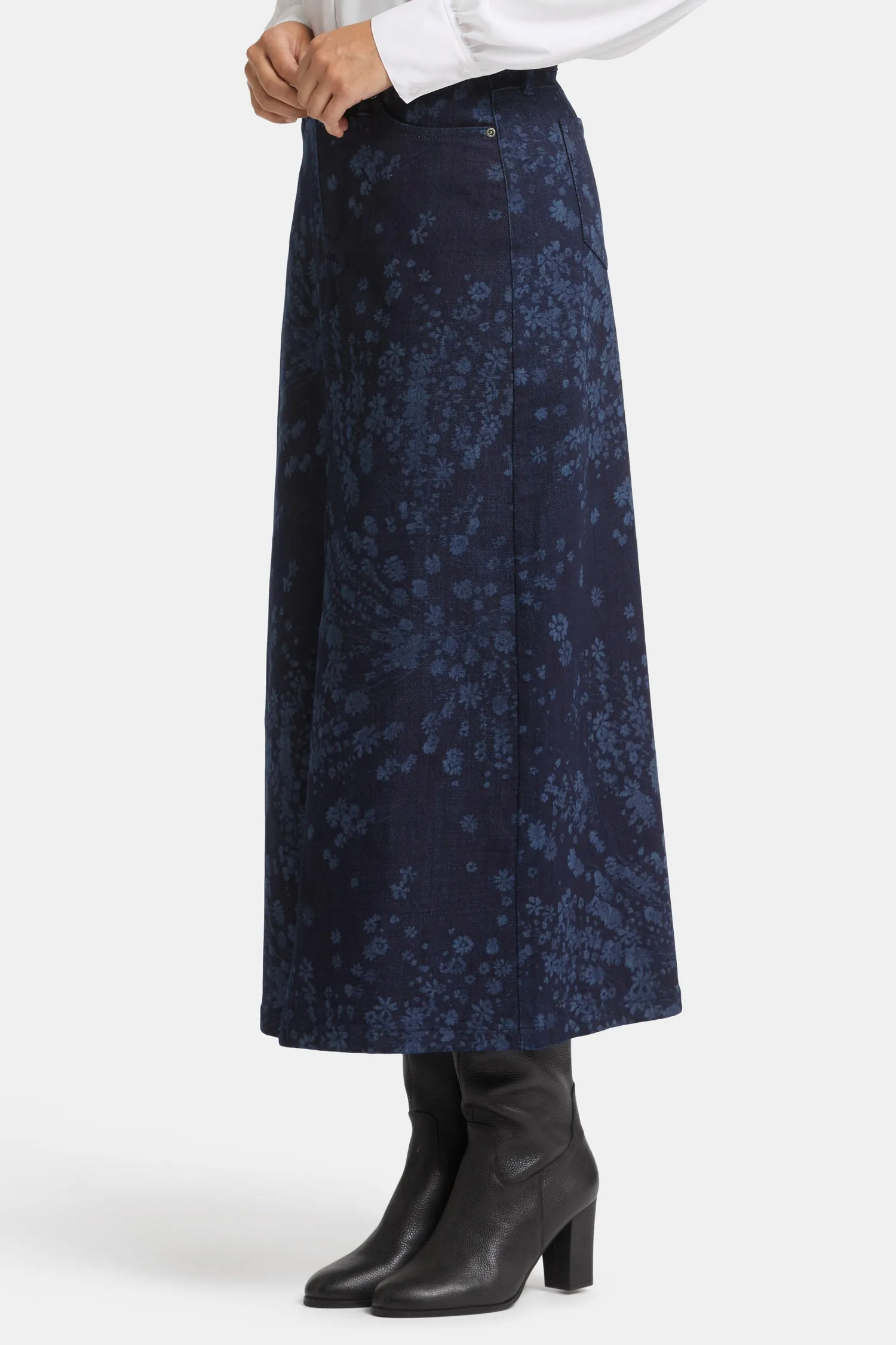 High Rise Long Skirt - Dark Indigo Salome sold by NYDJ product image thumbnail 3