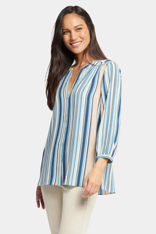 Pintuck Blouse - Hilltop Stripe sold by NYDJ