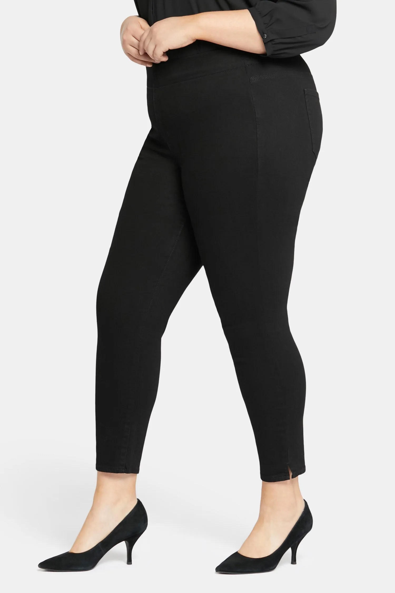 Skinny Ankle Pull-on Jeans In Plus Size - Black sold by NYDJ product image thumbnail 3