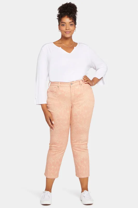 Marilyn Straight Ankle Jeans In Plus Size - Mirage Leopard sold by NYDJ