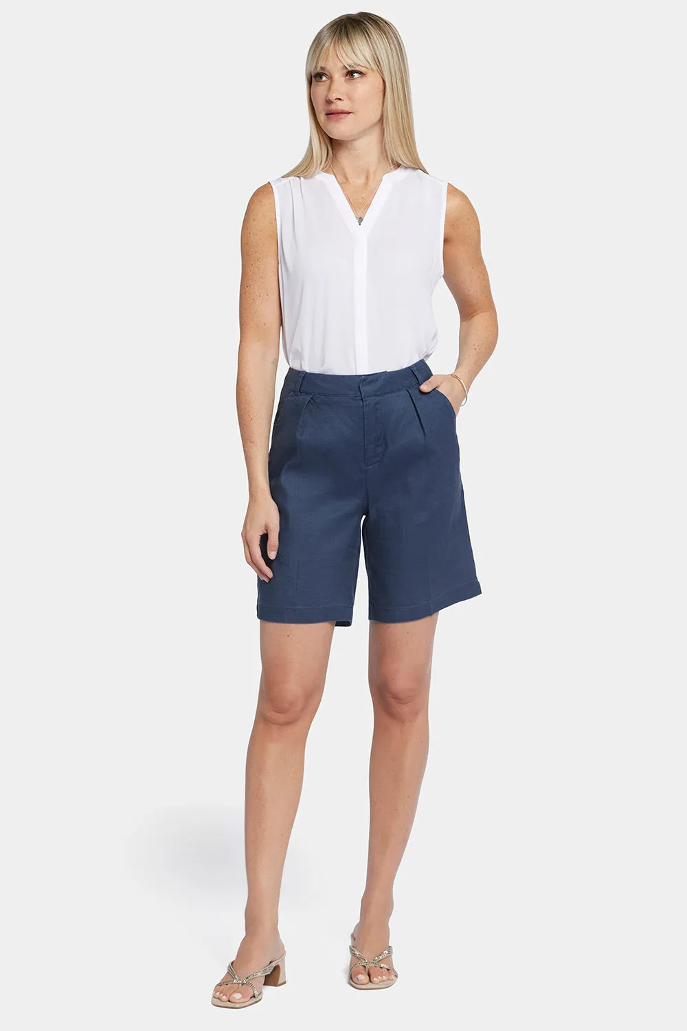 Relaxed Shorts - Oxford Navy sold by NYDJ product image thumbnail 4