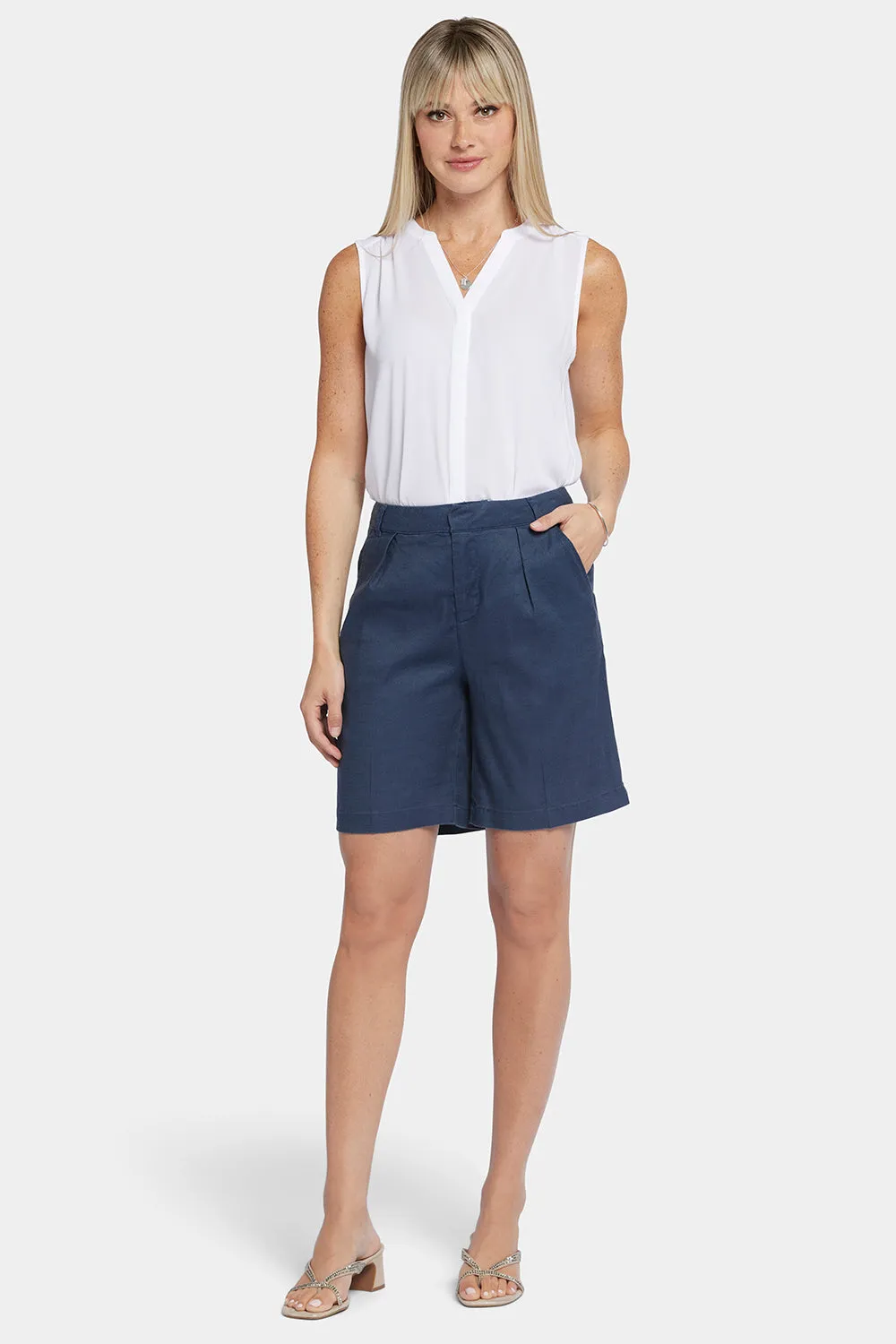 Relaxed Shorts - Oxford Navy sold by NYDJ