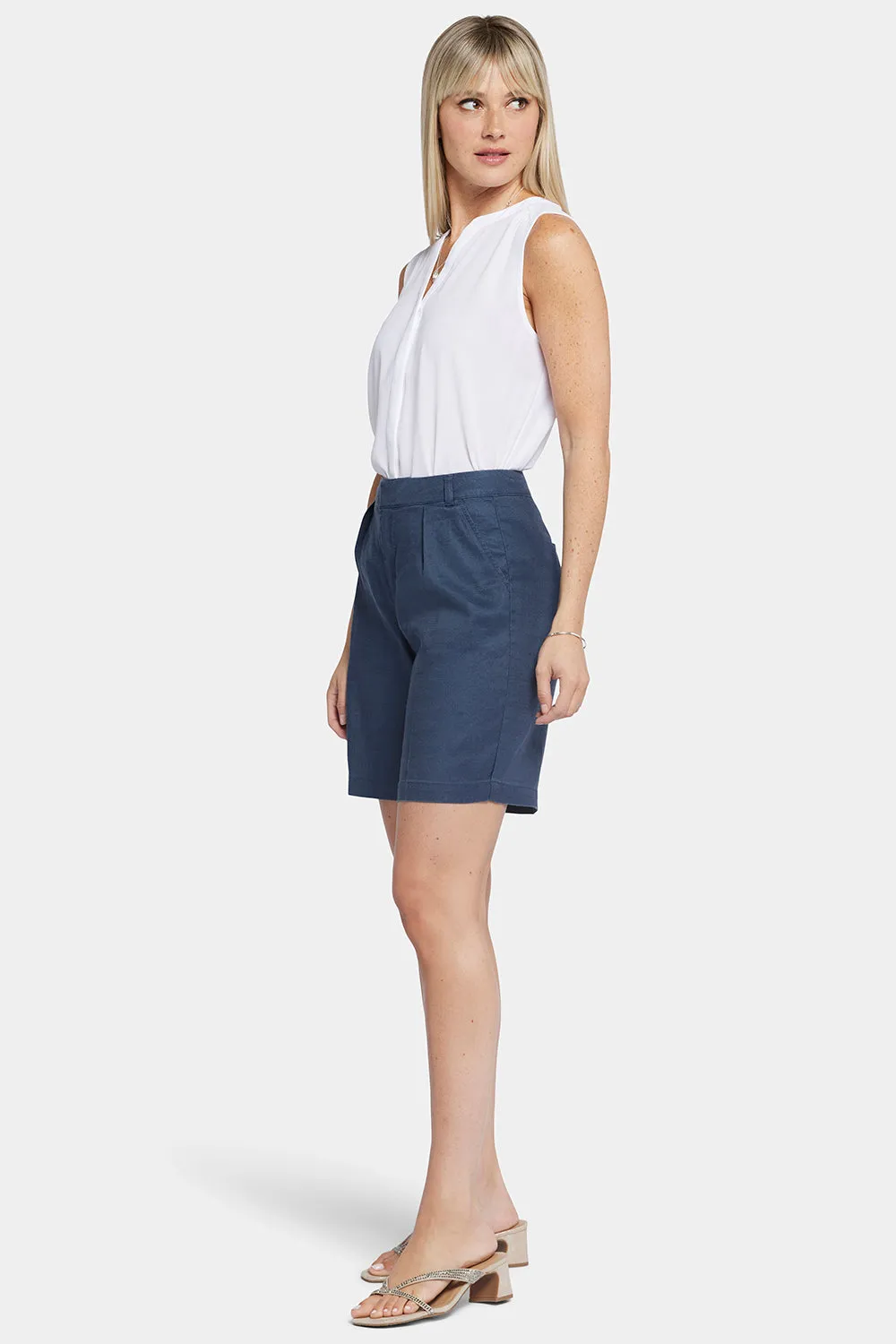 Relaxed Shorts - Oxford Navy sold by NYDJ product image thumbnail 5