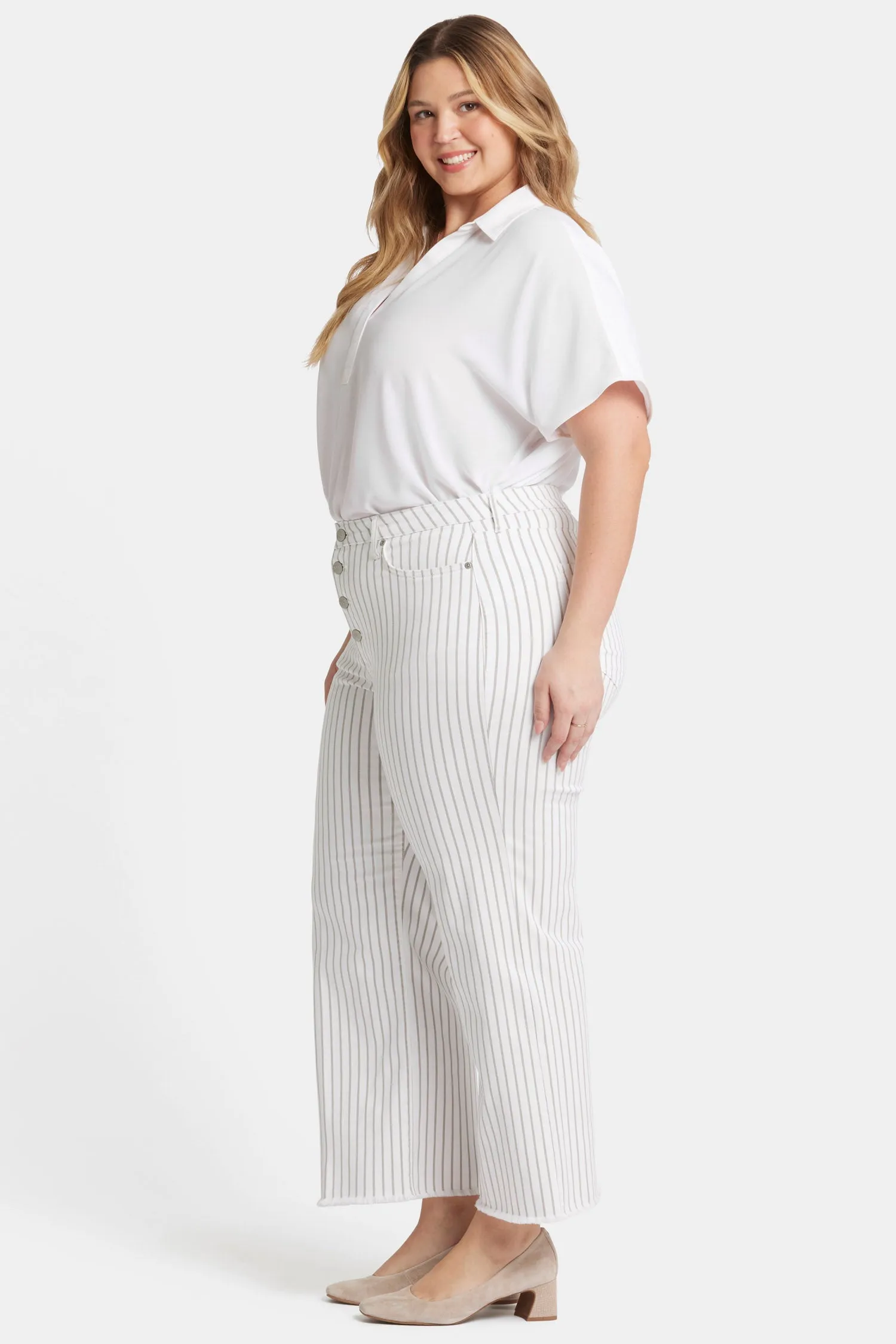 Teresa Wide Leg Ankle Jeans In Plus Size - Beach Cruise Stripe sold by NYDJ product image thumbnail 5
