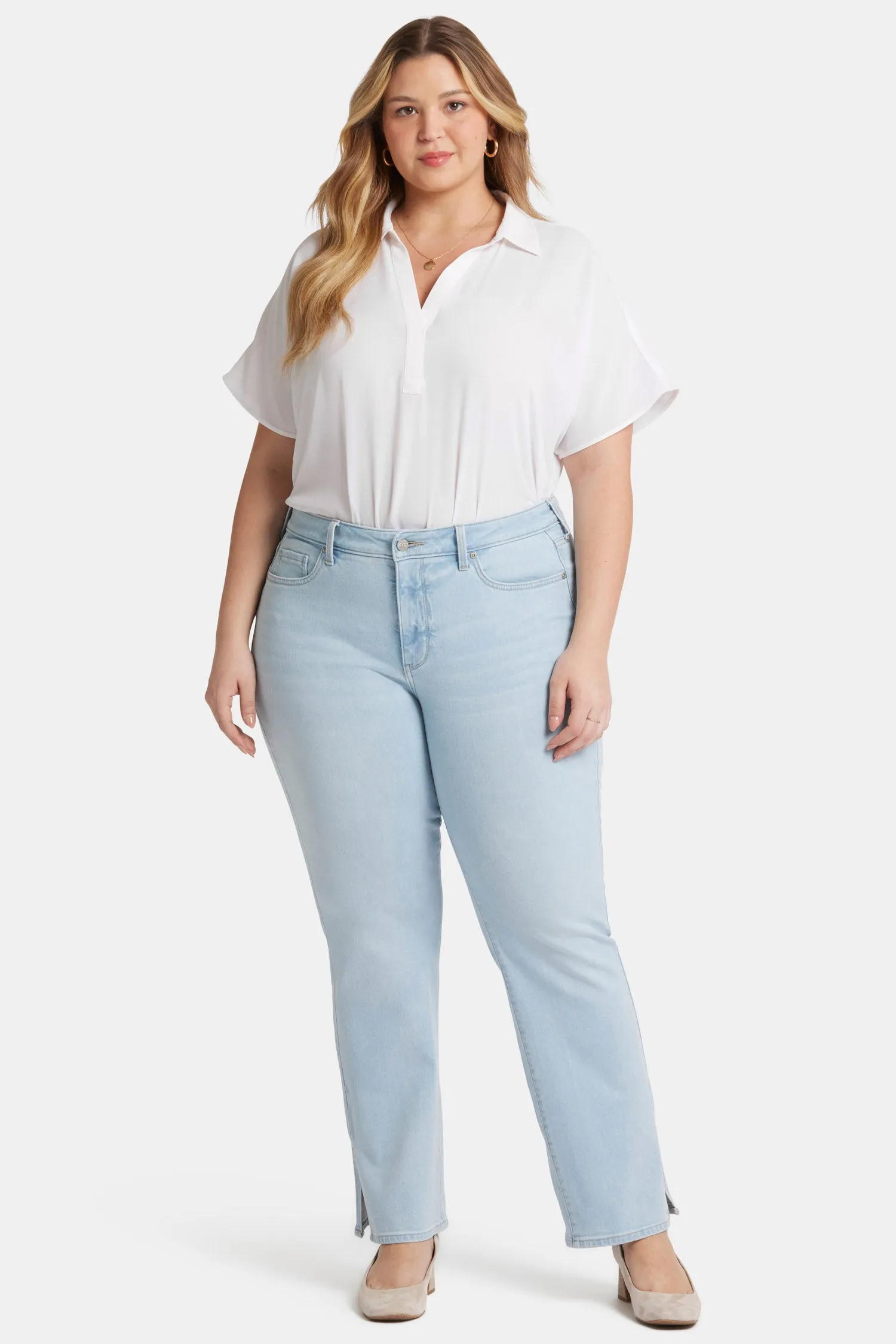Barbara Bootcut Jeans In Plus Size - Oceanfront sold by NYDJ