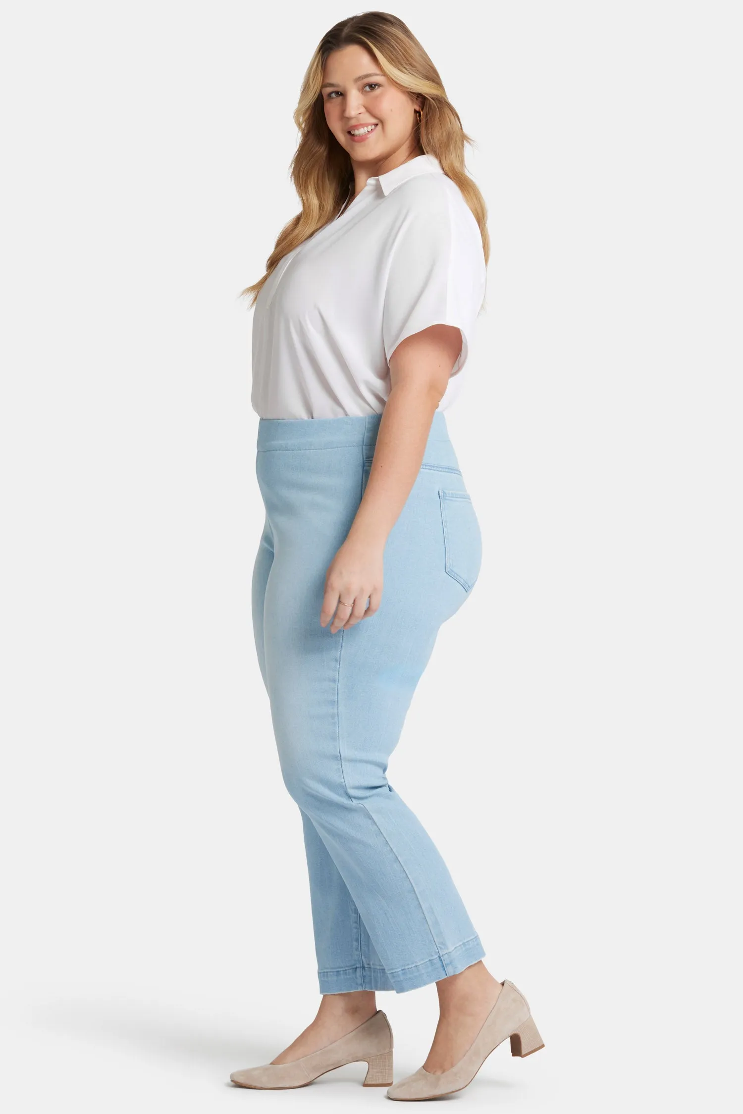 Bailey Relaxed Straight Ankle Pull-On Jeans In Plus Size - Santorini sold by NYDJ product image thumbnail 5